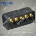 6-Pin Right Angle Gold-Plated Pogo Pin Connector